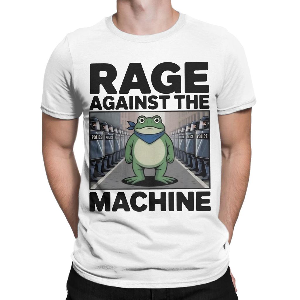 Portland Frog Protest Rage Against The Machine Tshirts Unisex Unisex Funny 100 Cotton Tee Shirt Crewneck T Shirts Plus Size Tops