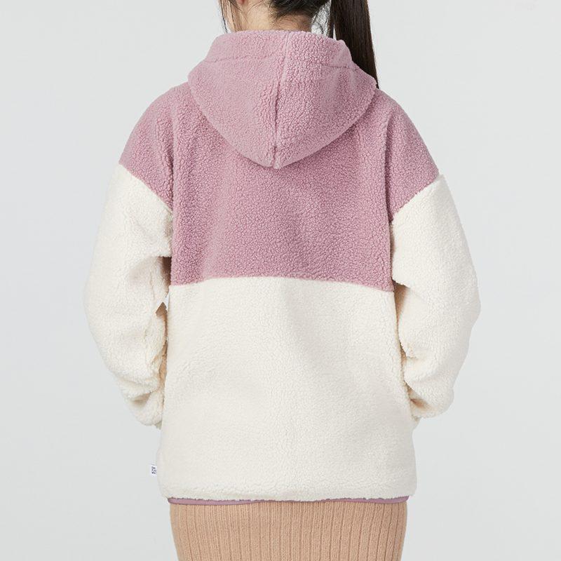 adidas Velvet Jackets Women's Pink Hooded Thickened And Fleece Lined HN0670