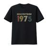 1975 Geburtstag T-Shirt Vintage Washed Herren Grafikdesigner Kleidung Weiches Stilvolles Oberteil für Alltagskleidung Mode Vielseitig