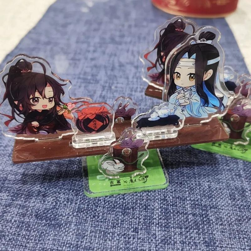 Anime Grandmaster of Demonic Cultivation Mo Dao Zu Shi Wei Wuxian LanWangji Cosplay Figure Stand Seesaw Standing Plate Accessory