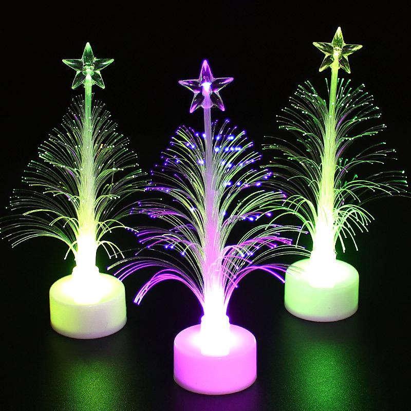 

LED Color-Changing Fiber Optic Christmas Tree Night Light - Creative Holiday Gift for Kids