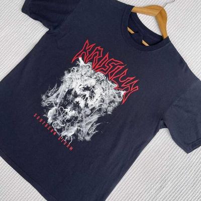 Krisiun Black Cotton All Size T Shirt For Fan