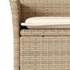 Vidaxl 3-Cz. Garden Furniture Set With Cushions, Beige, Poly Rattan