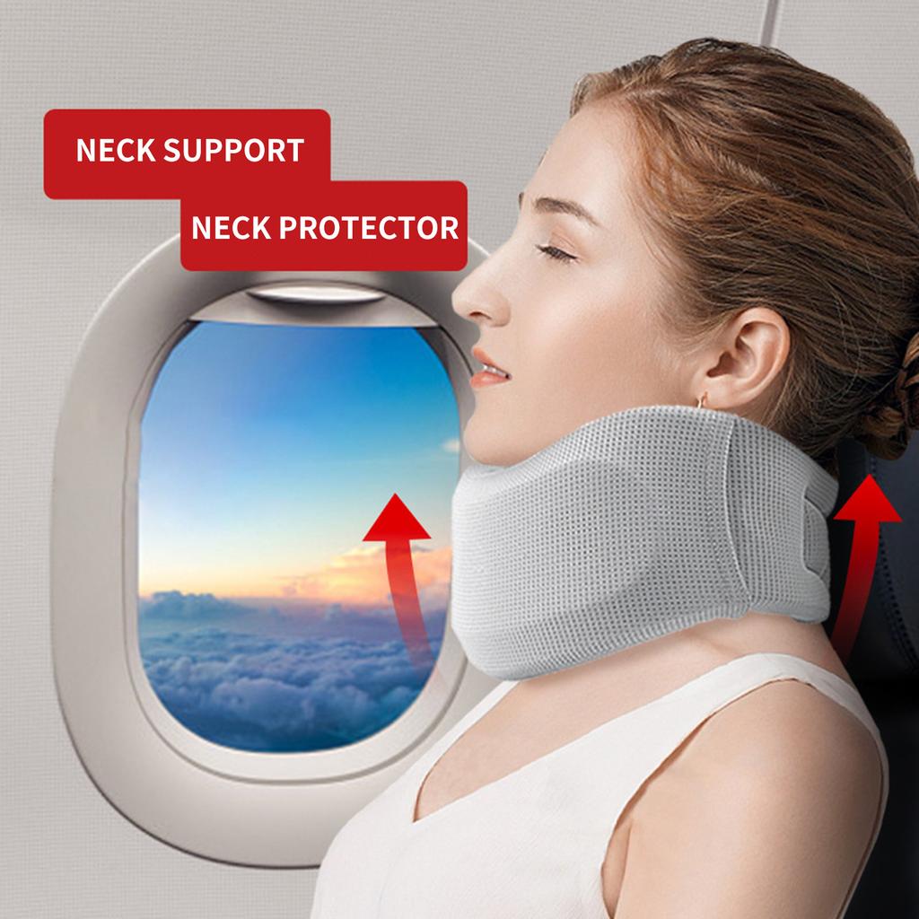 Soft Neck Supports Adjustable Foam Neck Braces Relieves Spine Pressure Neck Brace for Travel Home School Office Sleep