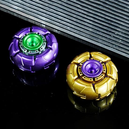 Spinner Fidget Toy Stress Anxiety Relief Portable Kids Teens Adults Aluminum Alloy Transformable Fingertip Spinning Top Gyro Sensory Toy Birthday