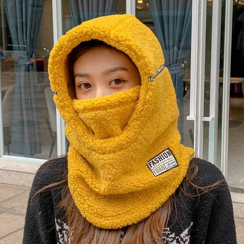 OEING Winter Warm Knitted Hat with Ear Flaps and Mask
