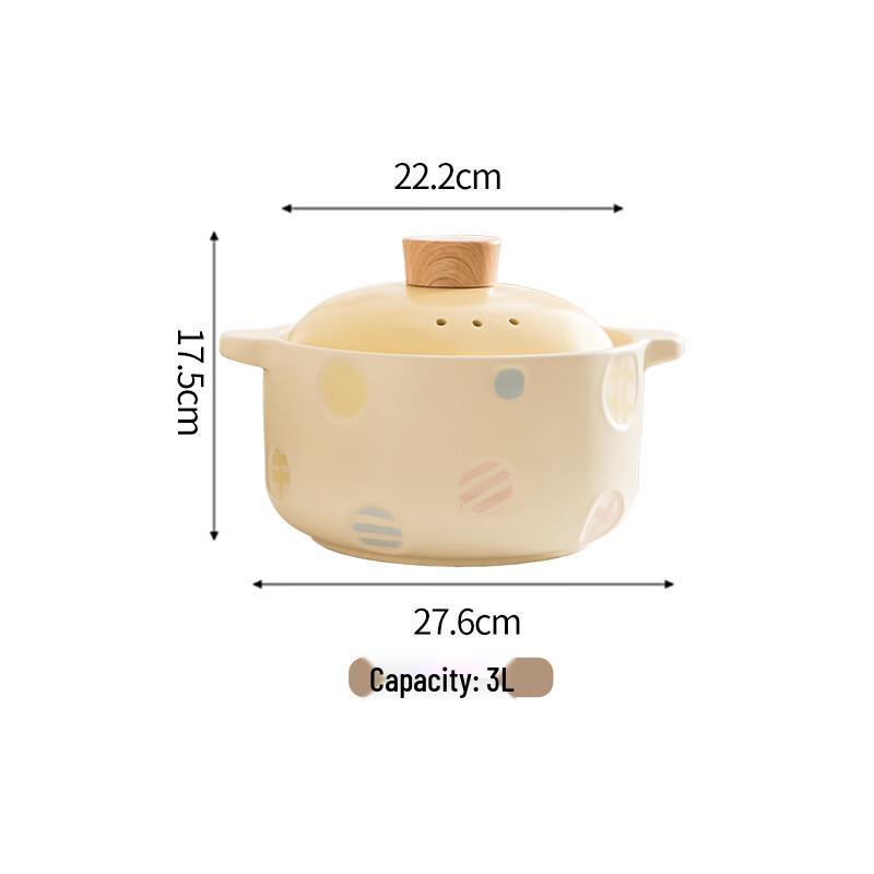 Heat-Resistant Ceramic Casserole Pot