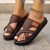 Fashion Woman Slippers 2025 Trend Flat Thong Sandals Fashionable Outdoor Beach Sandals Summer New Platform Casual Slippers Slides Women