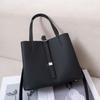 Borsa a spalla da donna in pelle bovina di grande capacità, borsa tote semplice alla moda da donna, pratica borsa da pendolare multi-scomparto