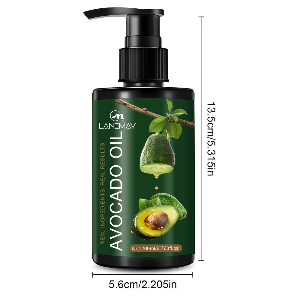 Avocado Oil Rich In Vitamins A and E - Moisturization and Hydration, Improved Skin Texture and Elasticity - Body Massage Oil for Skin & Hair