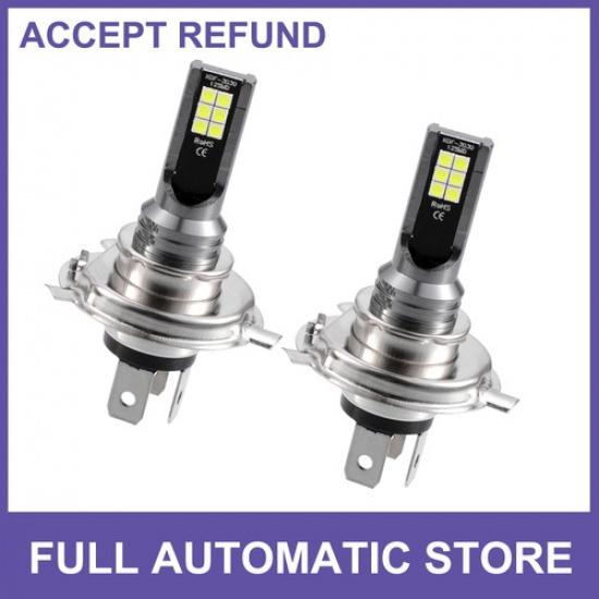 Auto H4 Fog Lights 12 Sequential LED Headlights 3030 Chip White (Set of 2)