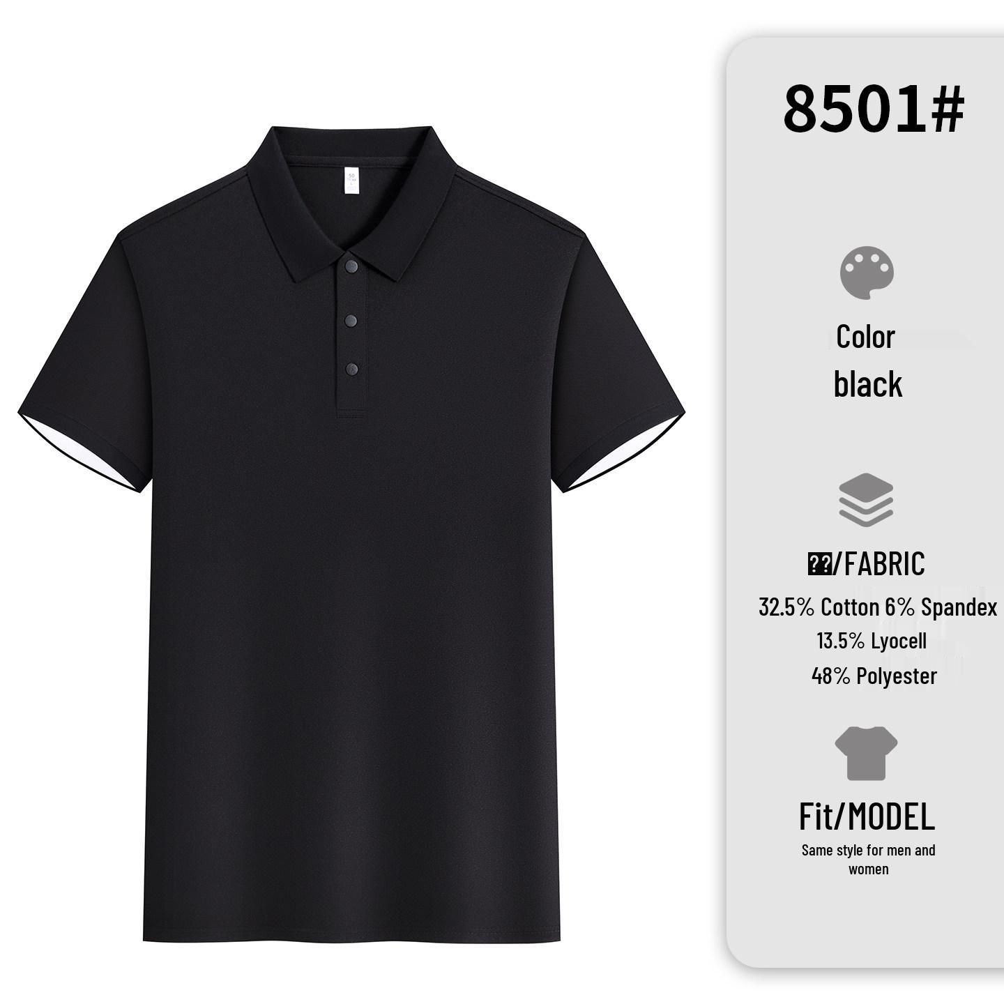 Custom Logo Lyocell Polo Shirt - Short Sleeve, Summer Business Casual L