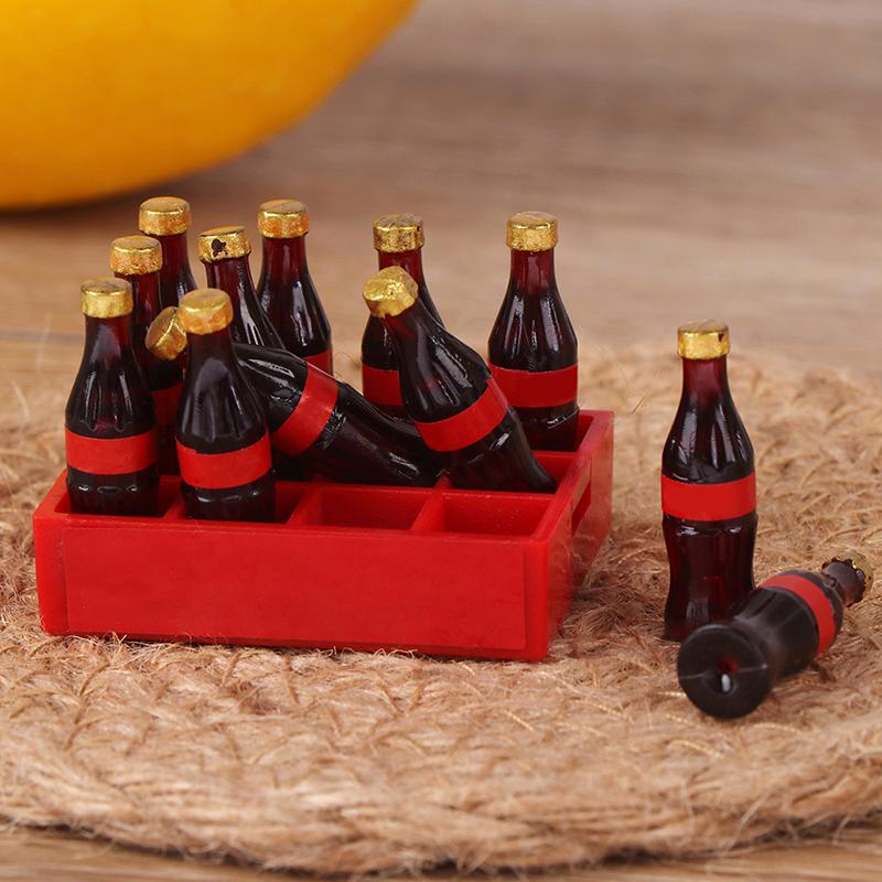 A Dozen Miniature Food Model Drink Dollhouse Miniature 1:12 Doll Accessories Toy