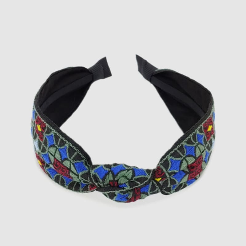 LALA Ethnic Lattice Hairband - DGRAY