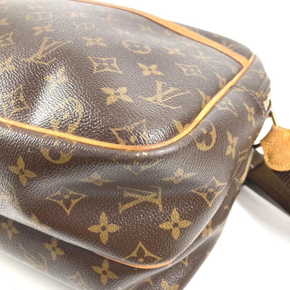Louis Vuitton M45252 Monogram Reporter GM Crossbody Pochette Shoulder Bag Brown