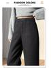 Women's High-Waist Woolen Harem Pants with Plus Velvet for Autumn and Winter Warmth (2026)