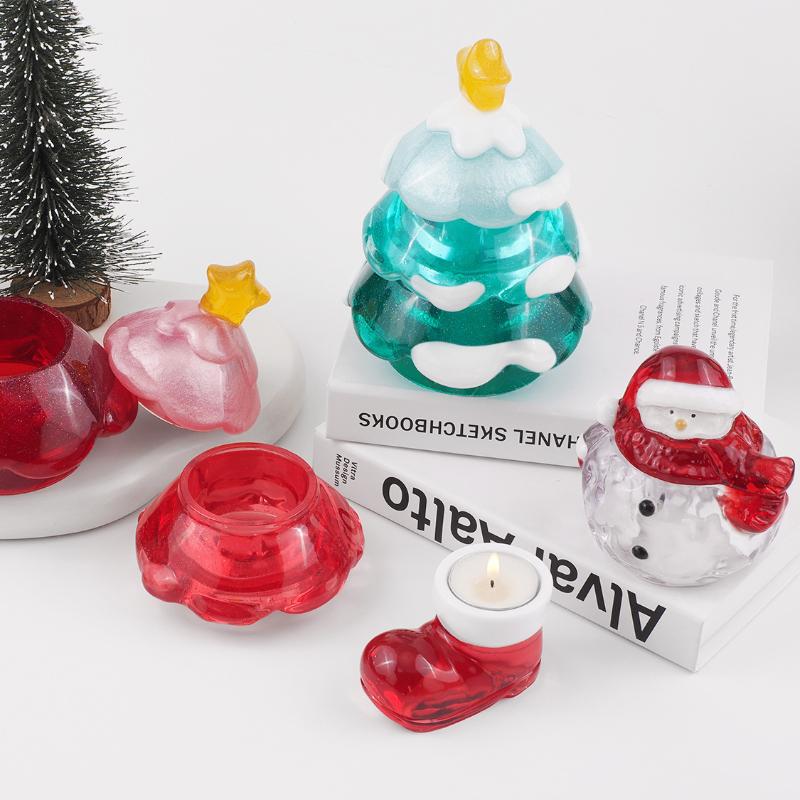 DIY Crystal Dropper Mold, Epoxy Resin, Christmas, Christmas Tree, Storage Jar, Bottle, Mirror Silicone Mold