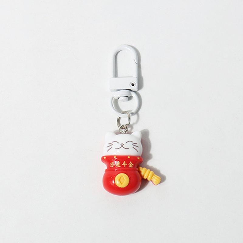 Søt Lucky Cat Nøkkelring Ryggsekk Anheng Oppheng Ornamenter Tilbehør Gaver