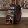 Belt Men's Retro Casual Cool Trendy All-Matching Hollow First Layer Cowhide Pin Buckle Genuine Leather Jeans Belt Men's