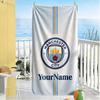 Manchester City Customize Your Name Beach Towel Quick-Dry Soft Microfiber Portable for SwimmingBeachCamping Travel Beach AccessoriesGym