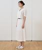 Bye Bye Seop [Set] Ribbon Sleeve Cotton Blouse + Long Skirt White