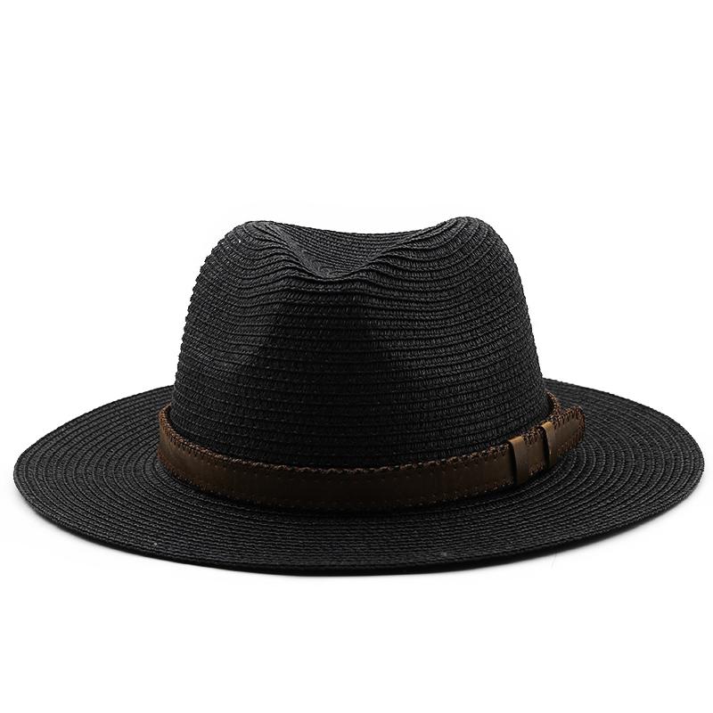 Simple Parent-child Panama Hats Lady Beach hat Women Wide Brim Straw Hat Man Summer Sun Cap  Fedora Hat 54cm 56-58cm 59-61cm