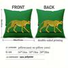 Pillowcase 1Pc, Cheetah Walking, Printed Holiday Theme Cushion Cover With Hidden Zipper, Suitable For Sofa, Living Room, Office,