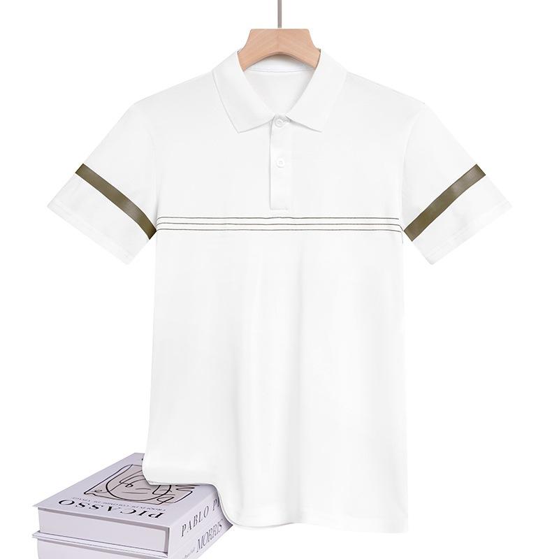 Middle-aged And Elderly Men's Short-sleeved T-shirt Summer Ice Silk Quick-drying Middle-aged And Elderly People Wide