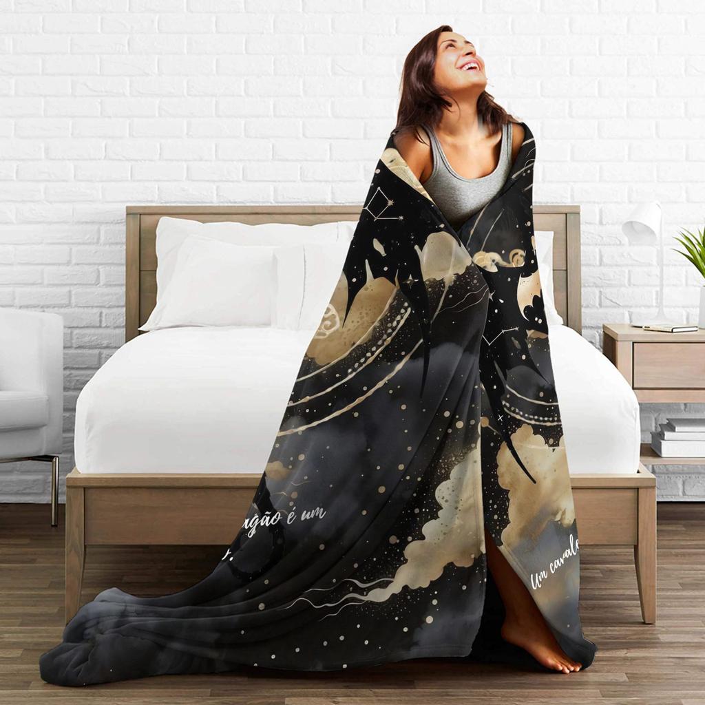 F-Fourth W-Wing Dragon Flannel Blanket Winter Warm Soft Bedding Throws for Children Couch Chair Bedspread Sofa Bed Cover