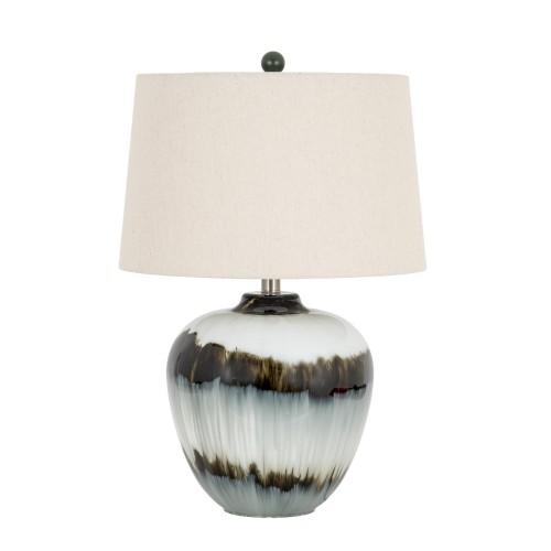 Hill Interiors Midnight Shadows Linen Table Lamp