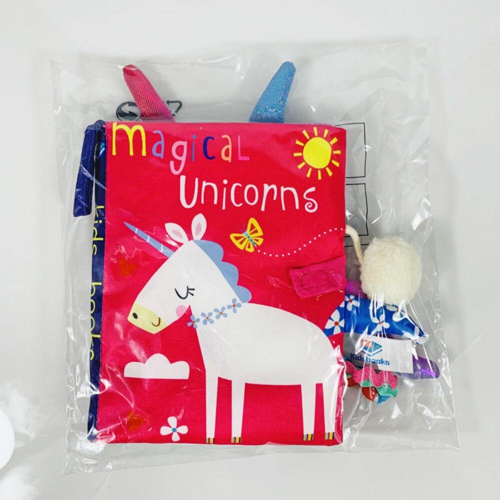 0-36M Baby Early Learning Toy Tail Cloth Book Parent-child Interactive Sound Paper Puzzle Cloth Book Rattle