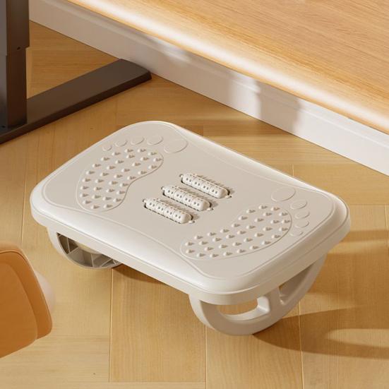 Under-Desk Foot Rest Non-slip Ergonomic Rocking Foot Stool Foot Massage Fatigue Relief Rocker Balance Board for Home Office