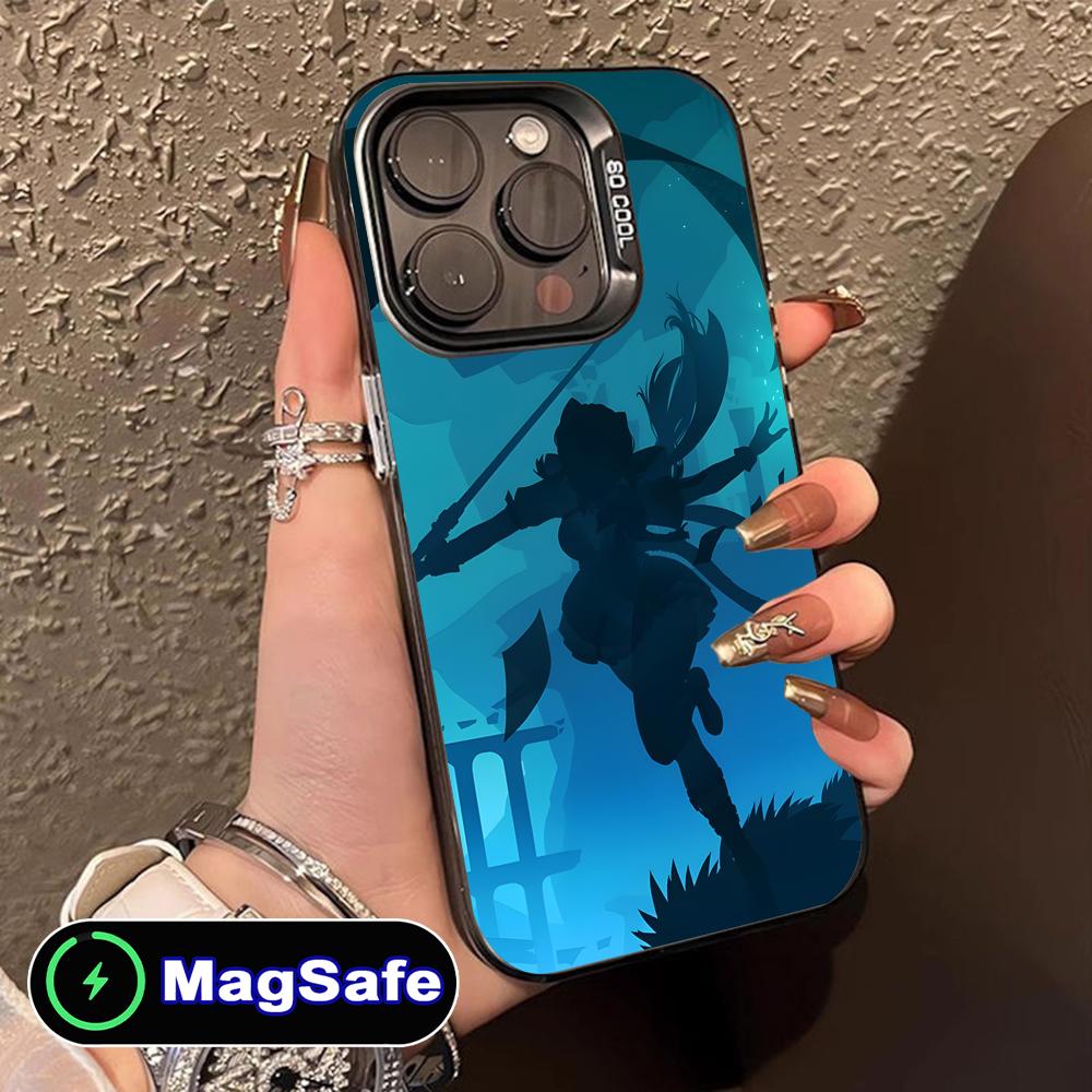 Game GI Lynette Translucent MagSafe Mobile Phone Case for iPhone 17 16 15 14 13 12 11 Air Pro Max Plus Colorful Cover