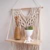 Handwoven Shelf Vintage Wall Organizer Bohemian Floating Shelf Home Decorations