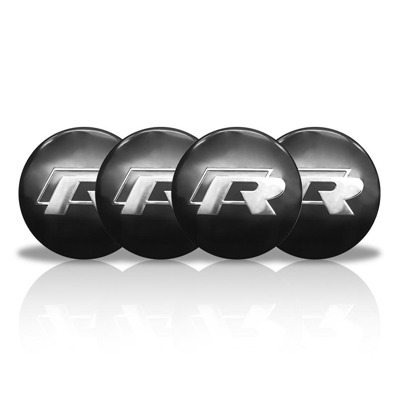 

4pcs 56mm 60mm 65mm Car Wheel Center Hub Cap Rim Cover For VW Volkswagen Passat Tiguan Golf Sharan Emblem Stickers Accessories 4Pcs 56mm Sticker