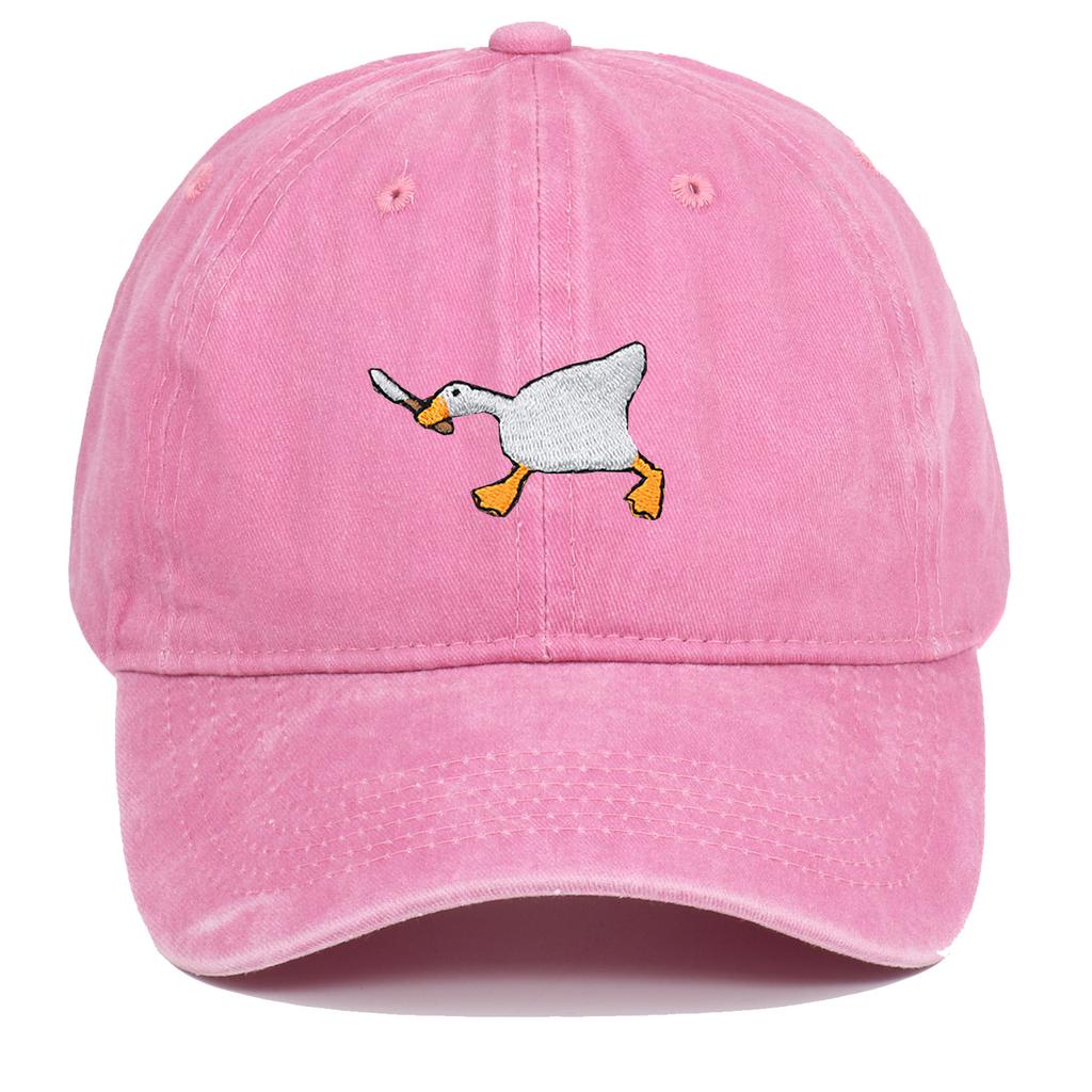 Embroidered Baseball Cap with Goose Pattern for Men and Women, Casual and Fashionable City Style Duckbill Cap