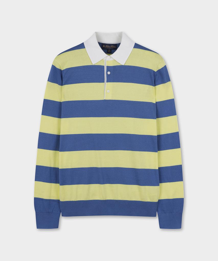 BROOKS BROTHERS Rugby Polo Sweater (Yellow) (Bbwtmm8867Gfs)