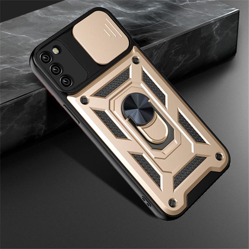 Military Grade Shockproof Armor Case For Samsung Galaxy S22 Ultra S21 Plus A13 A12 A22 A33 A53 A73 A32 A52 A51 4G 5G Slide Camera Lens Ring Cover