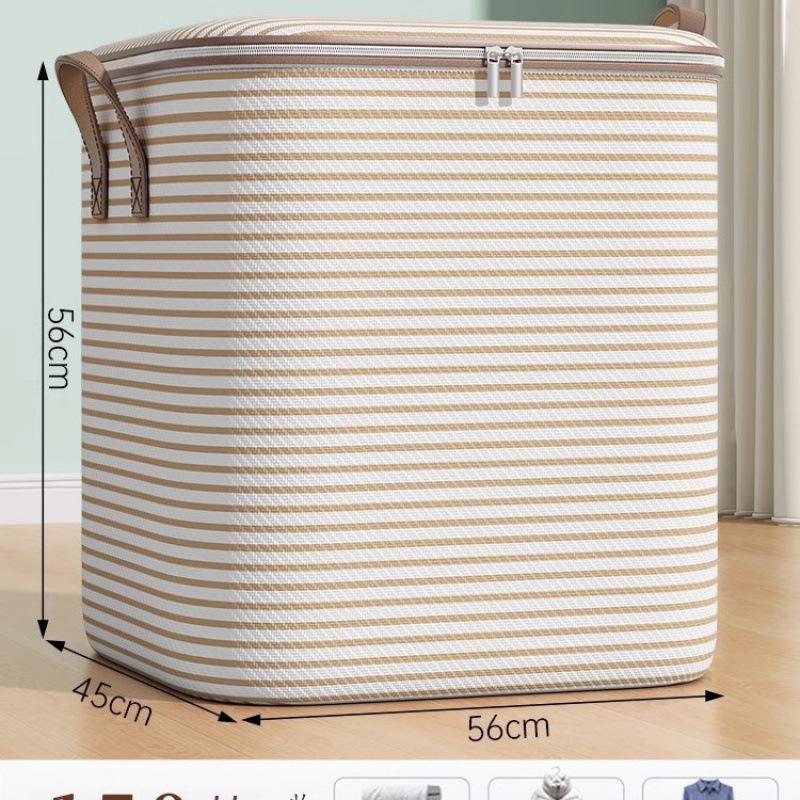 Houndstooth Large Capacity Waterproof Storage Bag - Moisture-proof Non-woven Fabric Organizer for Clothes 