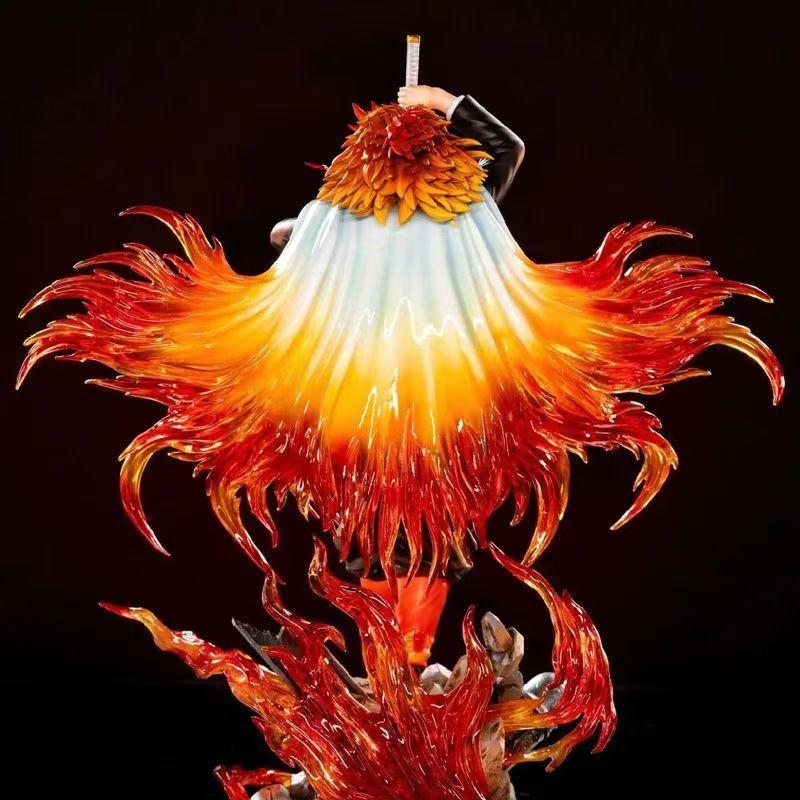 30cm Demon Slayer Rengoku Kyoujurou Anime Figure Rengoku Kyoujurou Figurine Pvc Model Statue Collection Decoration Desk Toy Gift