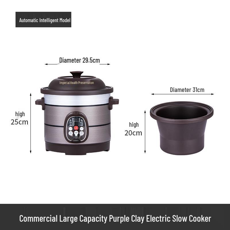 Automatic Purple Clay Slow Cooker: Multi-Function Soup, Porridge & Baby Food Pot