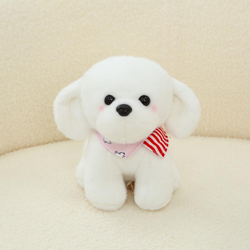 

Frise Bichon Dog Plush Toy Cute Cartoon Girl Birthday Gift Throw Pillow Doll 20cm/7.87in білий