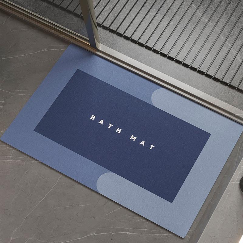 Bathroom Water Mat Antislip Absorbent Quick Dry Floor Mat For Toilet Shower Room