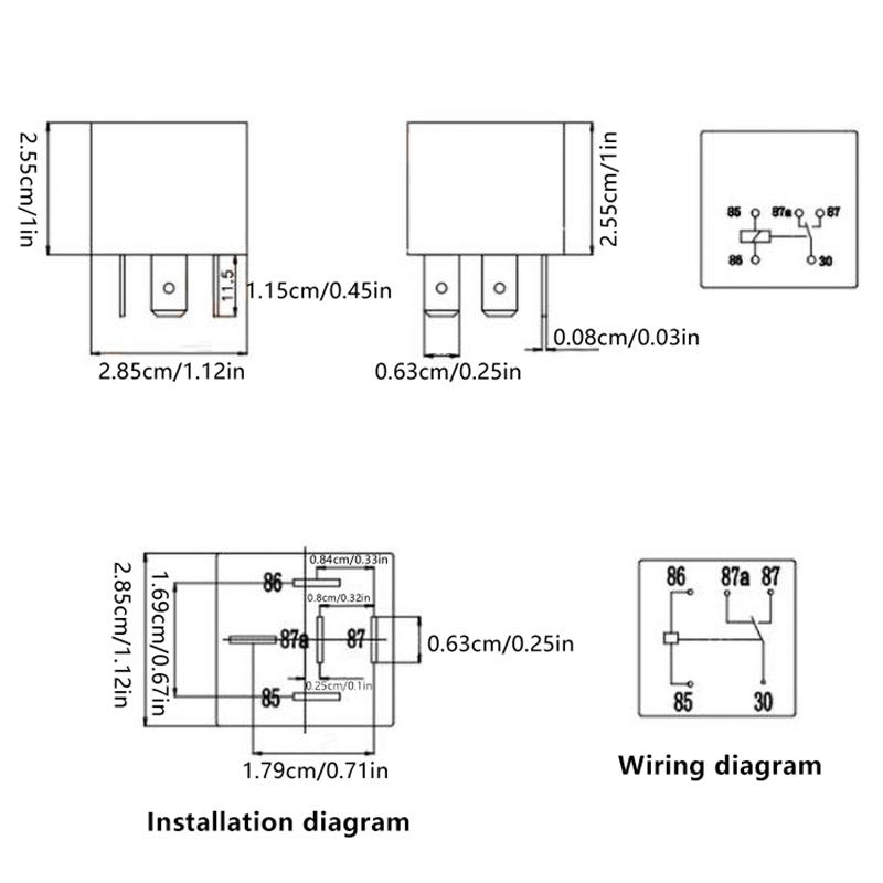 Automotive Relay 80A 12V 4 Pin Larger Current Car Relay With Mounting Hole