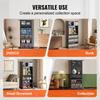 Media Storage Cabinet 5 Layers Adjustable DVD Shelves 240 CDs Espresso