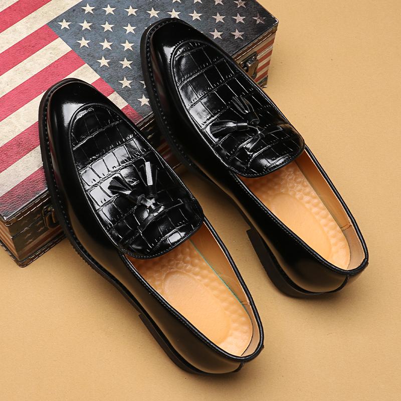 Fashion Men's Trendy Designer Tassels Loafers Mens Slip-on Casual Leather Shoes Men Party Wedding Outdoor Flats