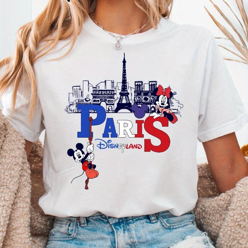 Disney Mickey Mouse Minnie Boy Girl Summer T-Shirt Family Parent-Child Casual Loose Oversized Comfort Short Sleeve Men Women Y2k