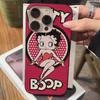 Animation B-Betty Boop Soft Corrugated Transparent Phone Case For IPhone 17 15 16 11 12 13 14 Pro Max Plus Pro