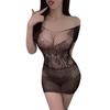 Large Size Erotic Underwear Pure Desire Sexy Hottie Hip Skirt Tube Top Dress Hollow Perspective Temptation