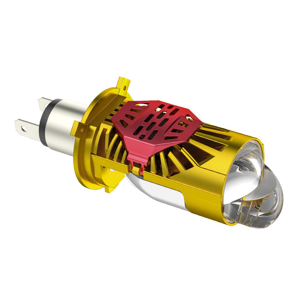 Motorcycle H4 Super Bright Led Lens Laser Matrix Headlight Modified Three-Claw Accessories Light Bulb Far And Near Light Integration